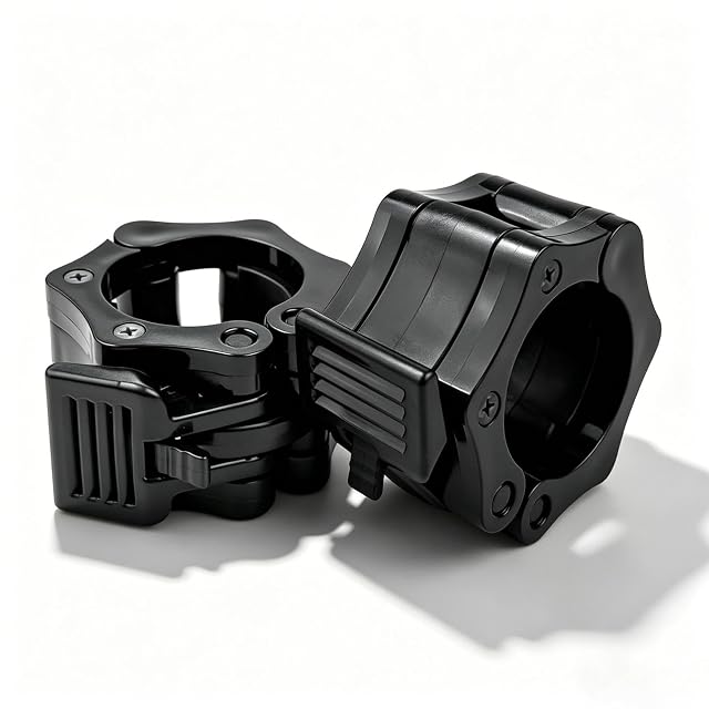 Zencantorous pair of black ABS barbell clamps