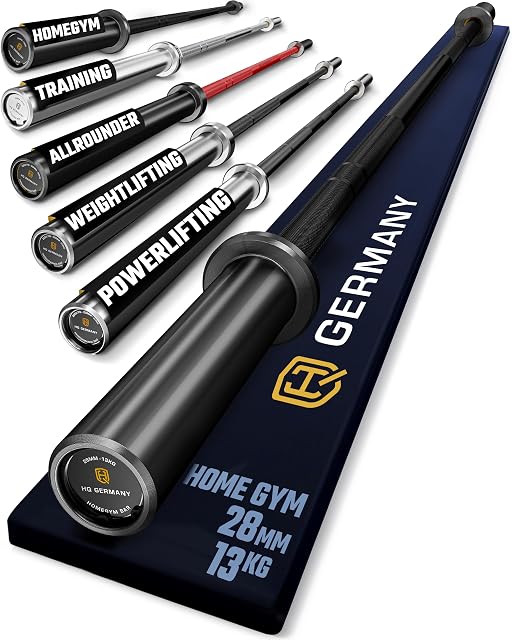 HQ Germany black hard chrome 170 cm Olympic barbell with 50 mm sleeves