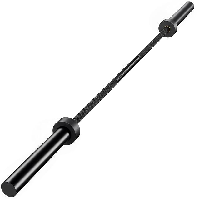 SPORTNOW Olympic barbell 180 cm with extended 50 mm rotating sleeves and knurled shaft