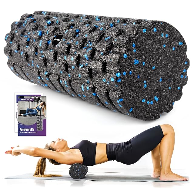 nooncrazy 3D textured foam roller with raised massage zones