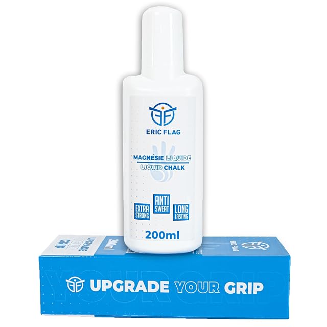 ERIC FLAG white 200 ml bottle labelled in blue, standing on its box reading Upgrade Your Grip
