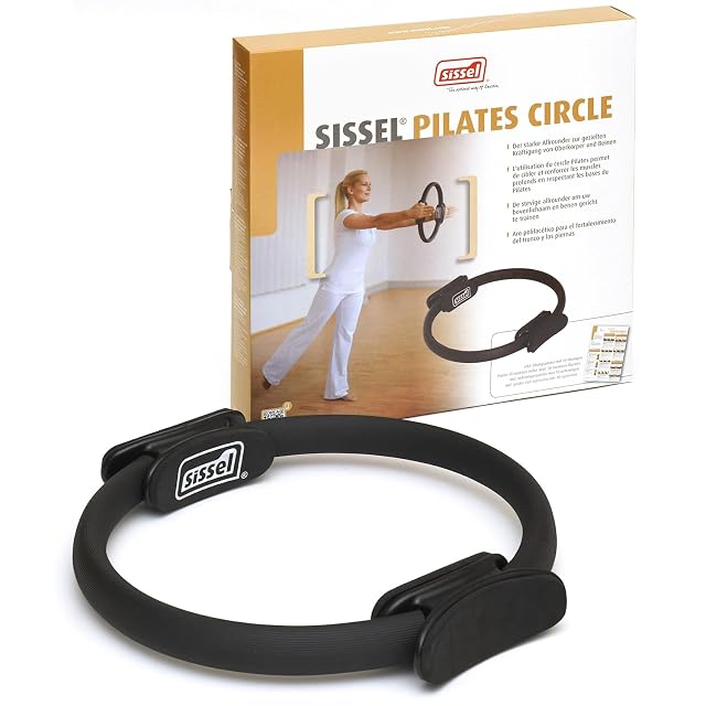 SISSEL grey pilates circle with coated grips