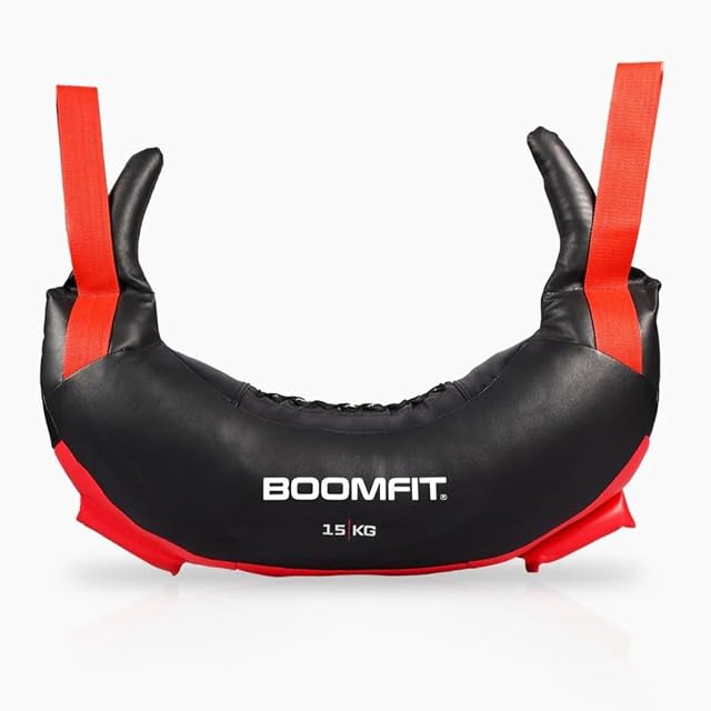 BOOMFIT Bulgarian bag in horseshoe shape with four reinforced handles, 15 kg