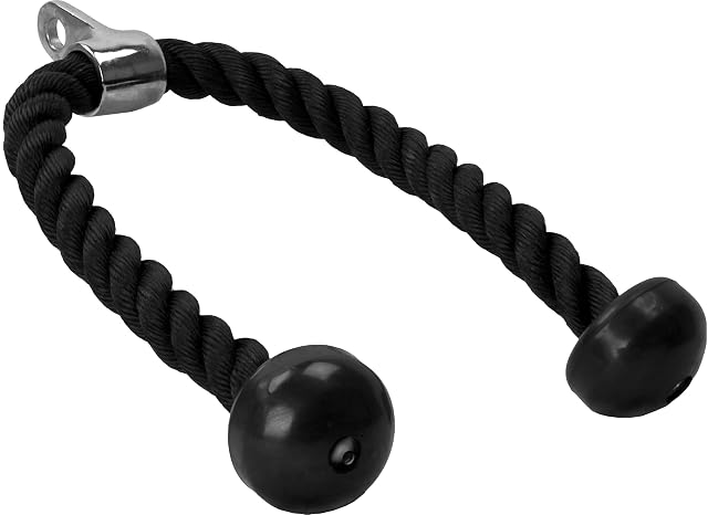 GORILLA SPORTS triceps rope with a chrome swivel joint