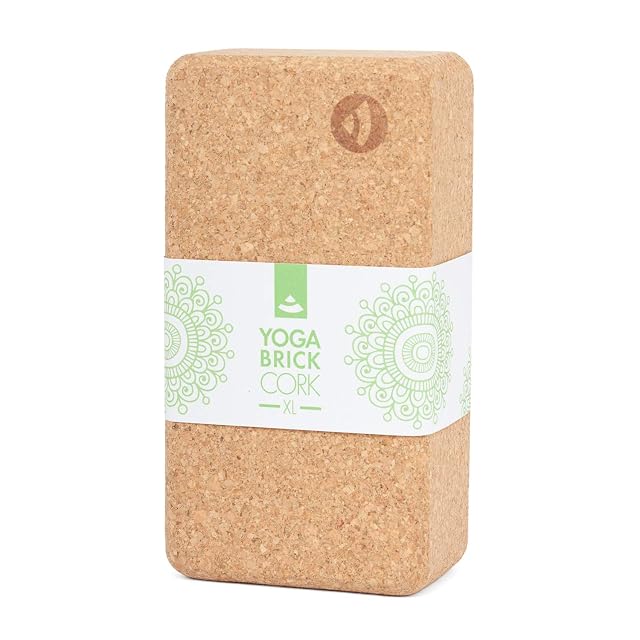 Bodhi natural cork yoga block with rounded edges